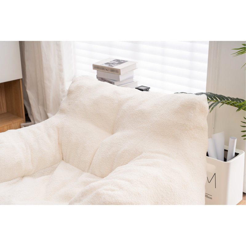 Chaise avec mousse douce - idéale pour les loisirs à l'intérieur et ajoute de la chaleur à la maison, Beige