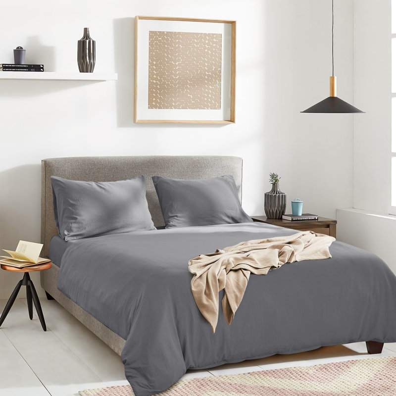 Lockland Extra Softness Premium Microfiber Bedding Set, Grey