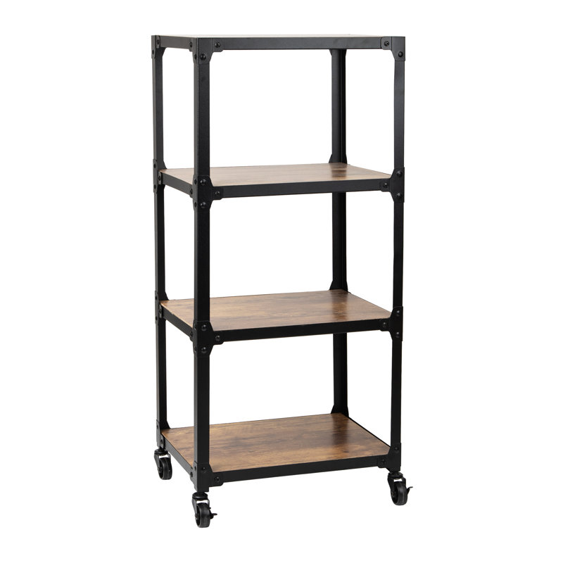 Mind Reader Bar Cart, Rolling Cart, Microwave Stand, Utility Cart, 17.85"L x 12"W x 39"H