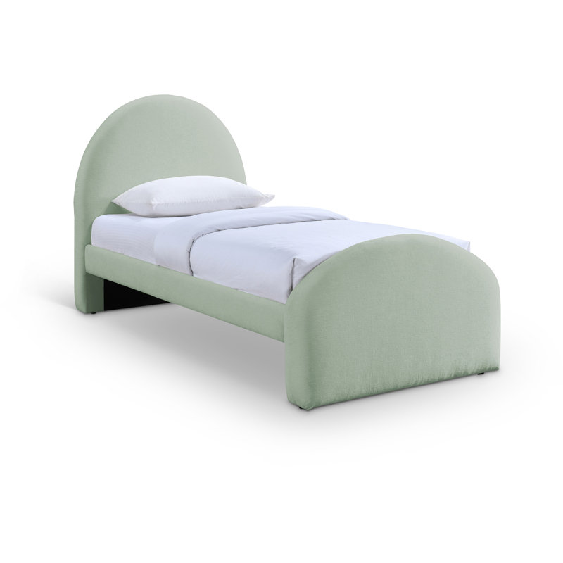 Lit tapissier Chiu, Tissu chenille menthe