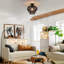 Plafonnier en rotin Boho