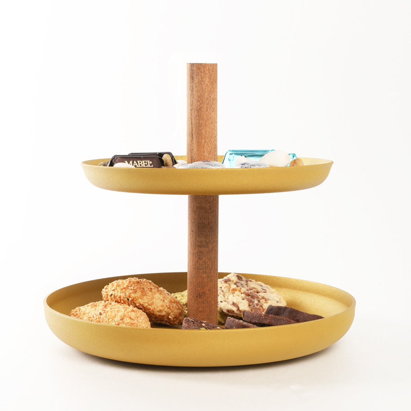 Saavan Tiered Stand, Gold