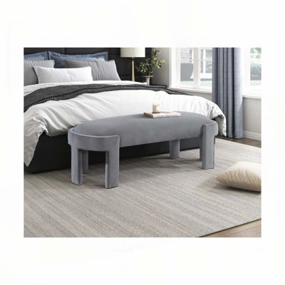 Banc rembourré en velours
