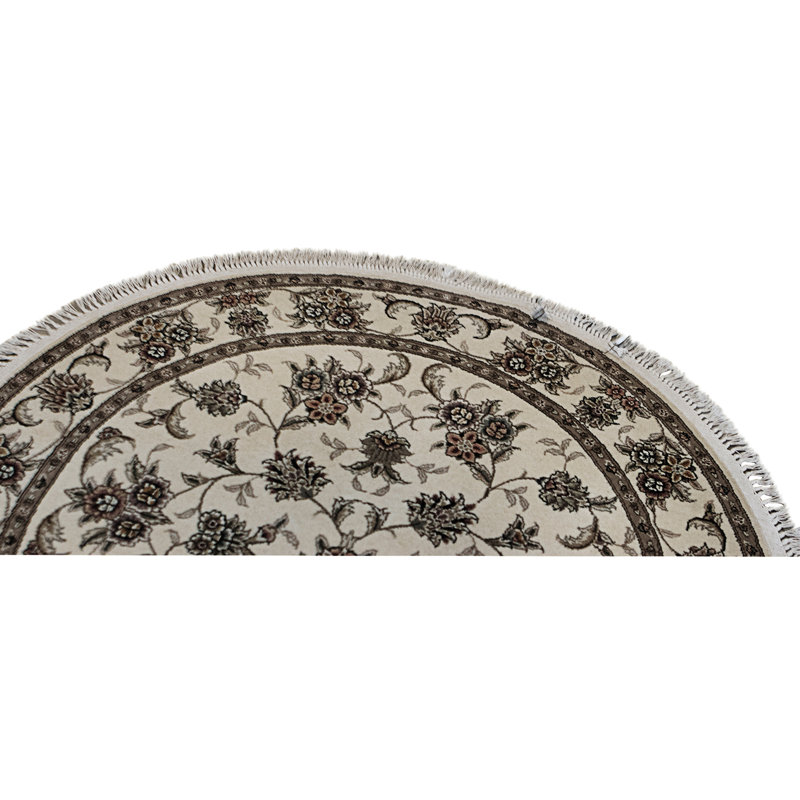 High-Quality Hand-Knotted Ivory Area Rug