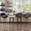 Tabouret de bar pivotant en similicuir avec cadre en bois massif pour îlot de cuisine (ensemble de 2)-1630086430-1630086425