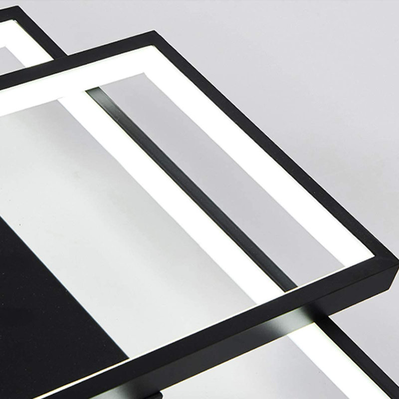 Plafonnier encastré 3 lumières DEL Arlyn, Noir, H 2,3 po x l 43,3 po x P 25,5 po