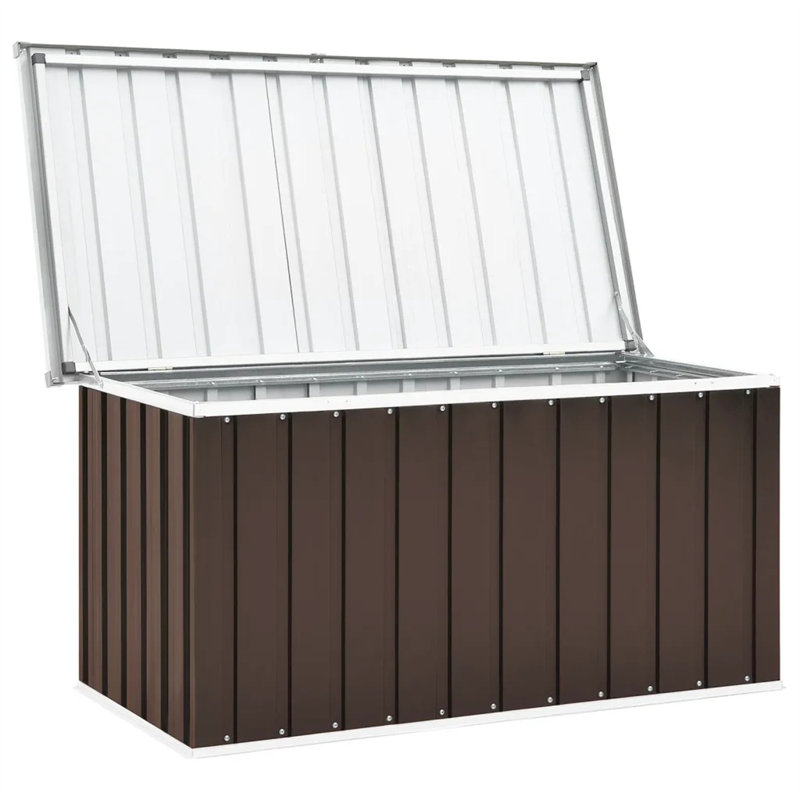 vidaXL Outdoor Storage Deck Box Chest Cabinet for Patio Cushions Garden Tools, Brown