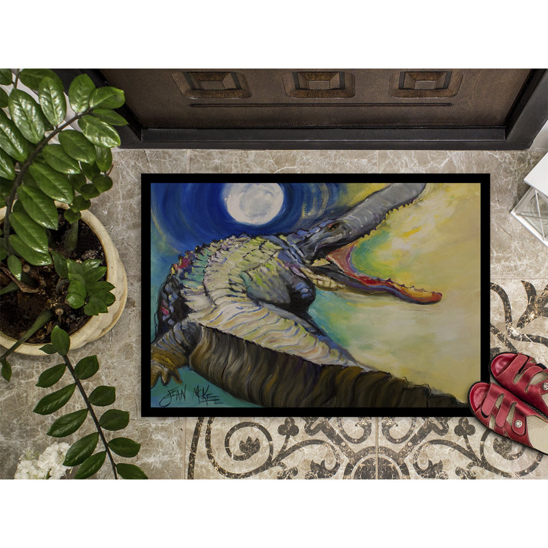 Tapis de porte d’intérieur anti-dérapant alligator, Rectangle 1 pi 6 po x 2 pi 3 po