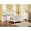 Lit double en contreplaqué blanc avec design et pieds de chambre à coucher de couleur-1215649780