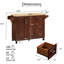 Versatile Kitchen Island With Towel Rack And Internal Storage, Brown Convenient Storage 5 Smooth Wheels-1631219527-1631219528