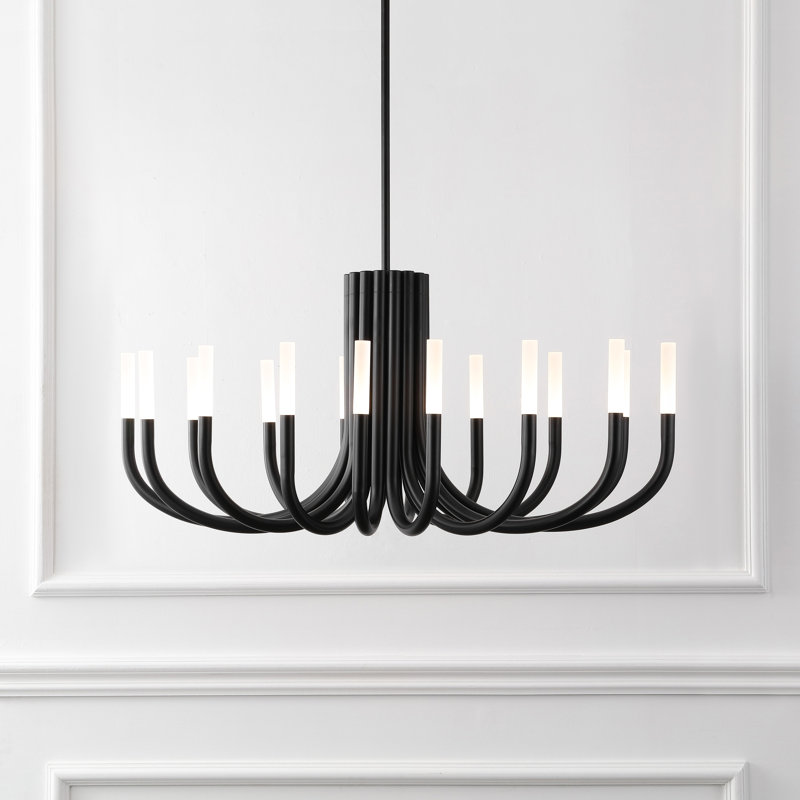 Lustre 12 lumières Evonne, Noir