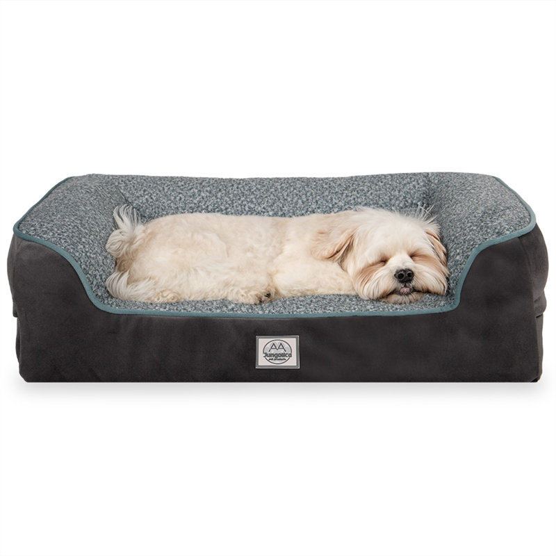 Jungolica Orthopedic Pet Bed, 55cm H x 35cm W x 18cm D, Teal/Grey