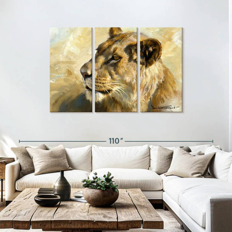 Brampt Lioness Study, 48" H x 74" W