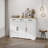 Farmhouse Buffet Cabinet Storage Sideboard With 3 Drawers And 3 Doors For Dining Living Room Kitchen Cupboard-White