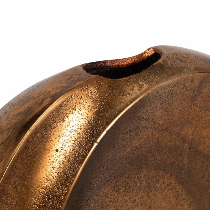 Ivy Bronx bronze Belvine, vase en métal, H 11 po x l 12 po x P 3 po