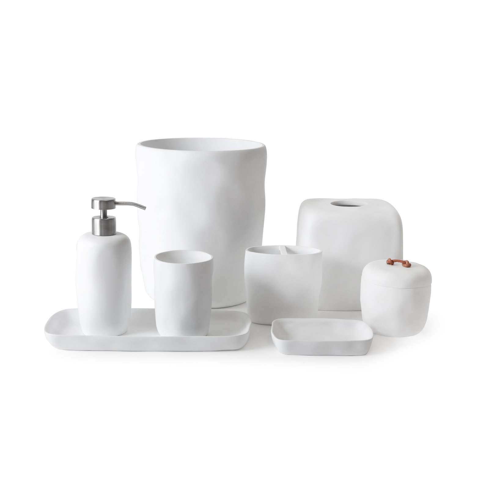 Adara 1.88gal Waste Bin, White