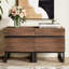 Ensemble de table de salon moderne 3 pièces, meuble télé de 42 pouces avec armoire de rangement et table de bout avec 2 tiroirs pour le salon, le centre de divertissement et la console