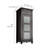 Freestanding Floor Storage Accent Cabinet with Waffle Glass Door, Drawer & Shelves