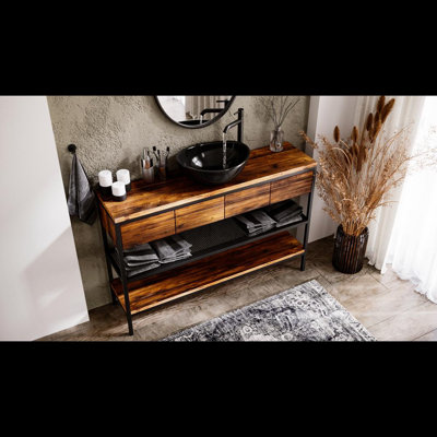 Aeran 4 Drawer 120Cm W Solid Wood Chest Of Drawers