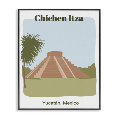 Chichen Itza Architecture Framed Giclee Art by Regina Moore