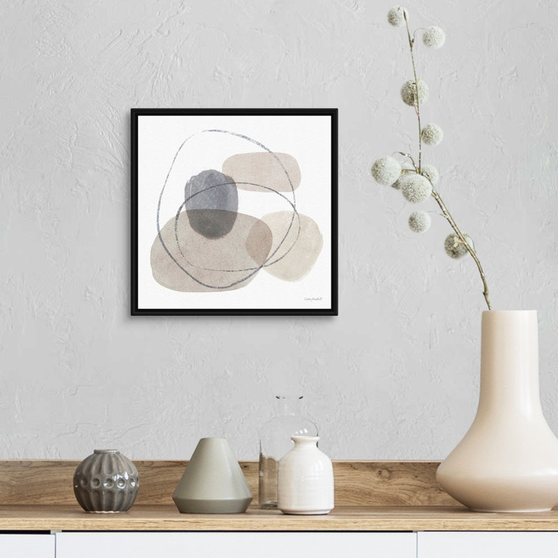 « Think Neutral 07 » par Lisa audit, reproduction d’art sur toile, H 14 po x l 14 po x P 1,75 po, Cadre noir