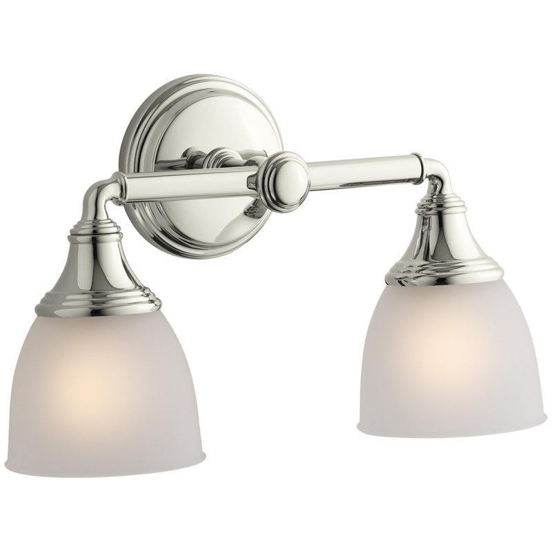 Devonshire 2-Light Dimmable Vanity Light, Vibrant Polished Nickel