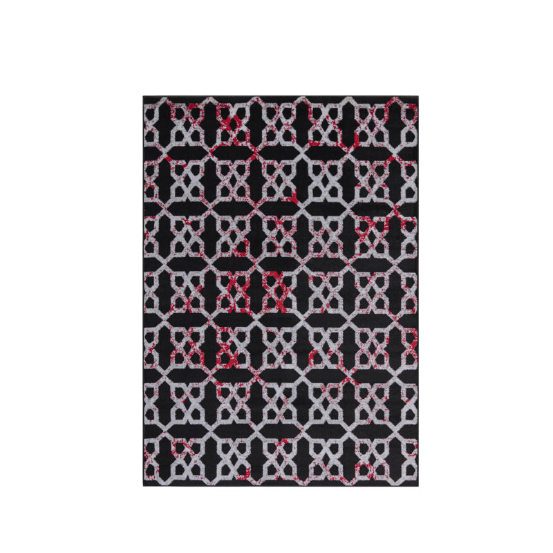 Hanover Red Lattice 16" Square Indoor/Outdoor Throw Pillow Set