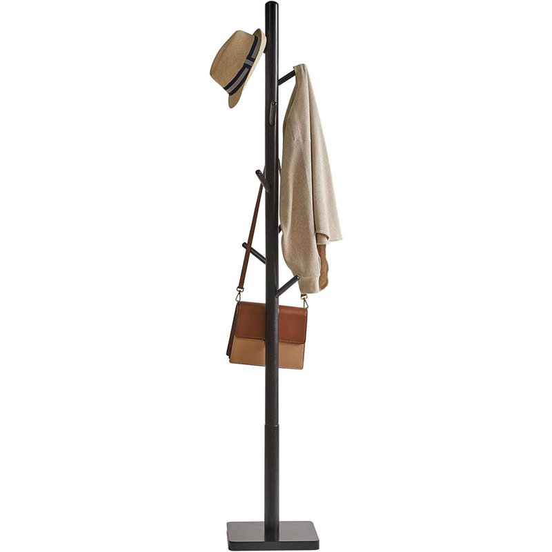 Freestanding 8 - Hook Coat Rack, Black