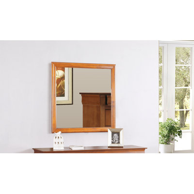 LouisPhillipe 38"L x 38"H Mirror, Oak