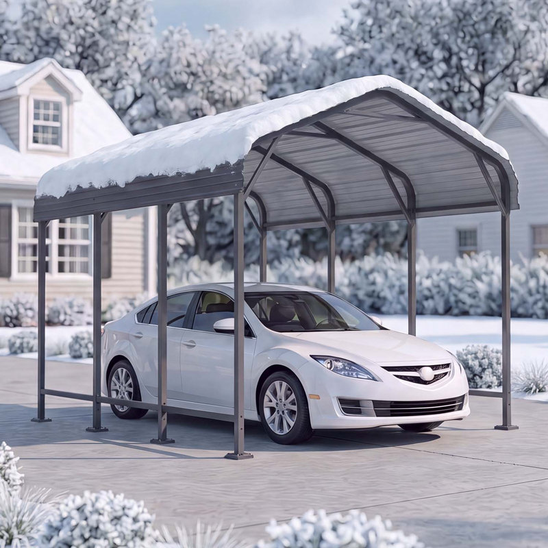 Abri d'auto robuste en métal 10 pi x 15 pi avec structure en acier renforcé, 10' x 15'