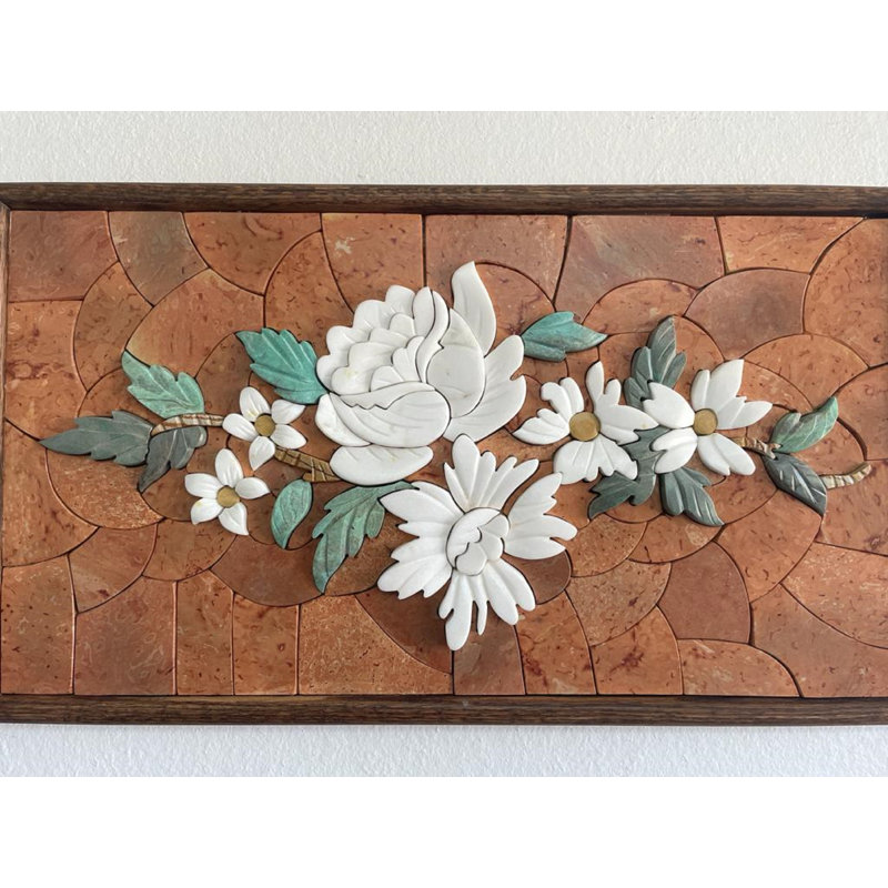 Décoration murale fleurs blanches