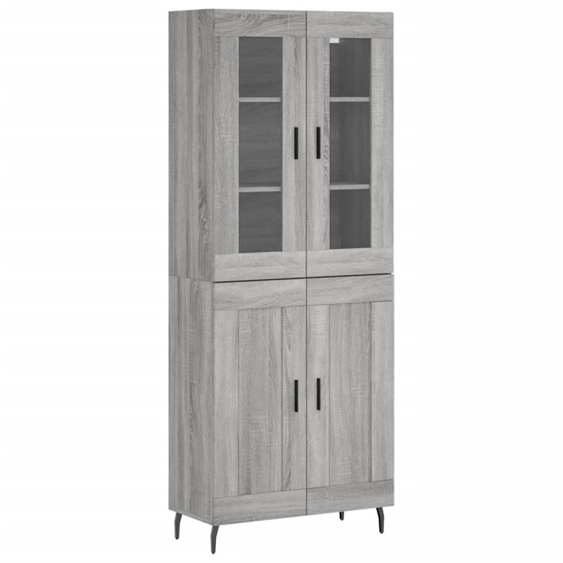 Minakxi 69.5 cm W Highboard, Grey Sonoma