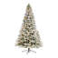 Arbre de Noël pin artificiel réaliste floqué avec lumières DEL-1517472992
