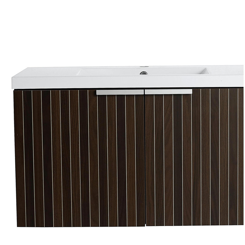 Meuble-lavabo de 30 po avec lavabo en résine, portes et conception à fixation flottante, 30"