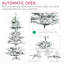 Arbre de Noël artificiel enneigé 8 pieds avec 1479 branches de cèdre réalistes, ouverture automatique, décoration des Fêtes, vert