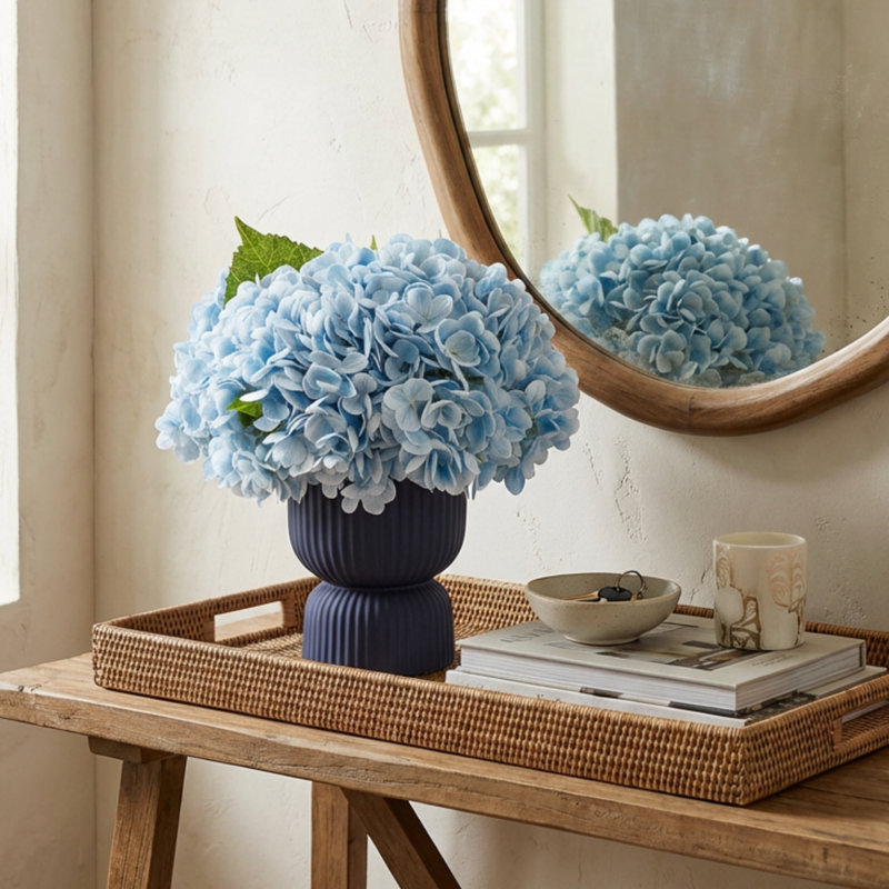 Cultivated Interiors Realtouch Hydrangea Arrangement, Blue
