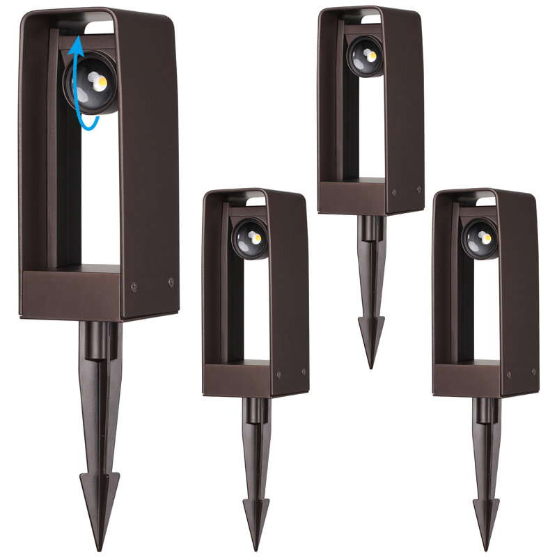 3w Adjustable Head Pathway Light, 180° Tilting Head, Low Voltage Modern Mini Landscape Light