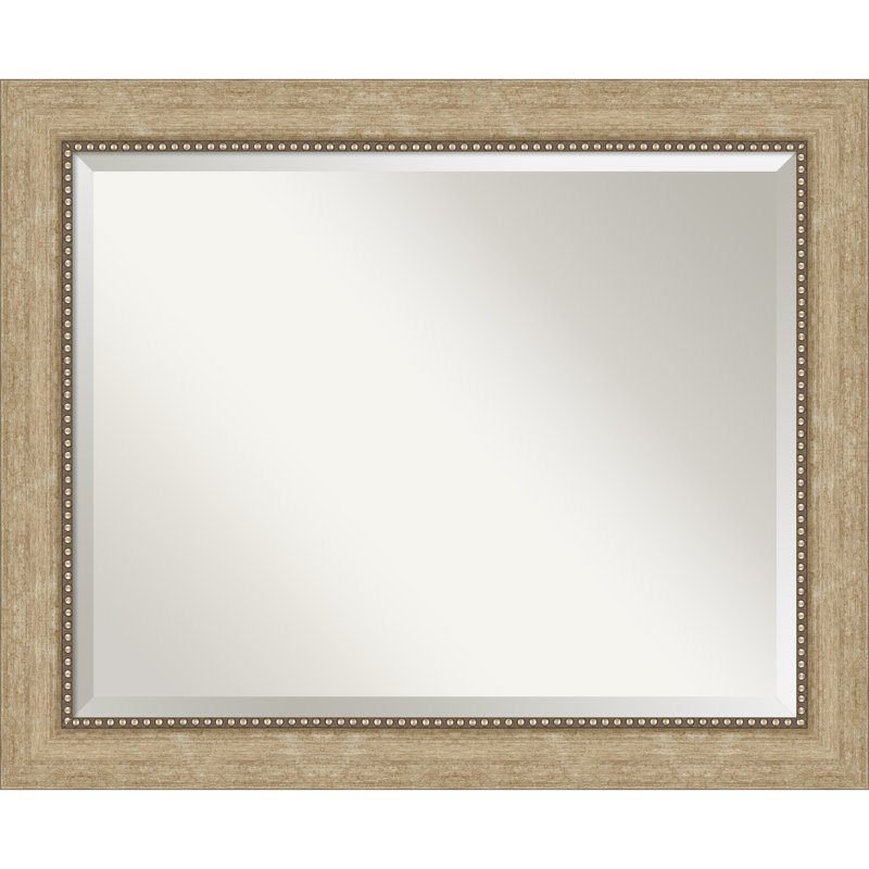 Miroir de salle de bain biseauté Vandeveer, Champagne antique, 27 po x 33 po