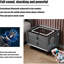 Smart Bedside Table With 3-Color Light, Wireless Charging, USB, Bluetooth Speaker & Fingerprint Lock-926432674