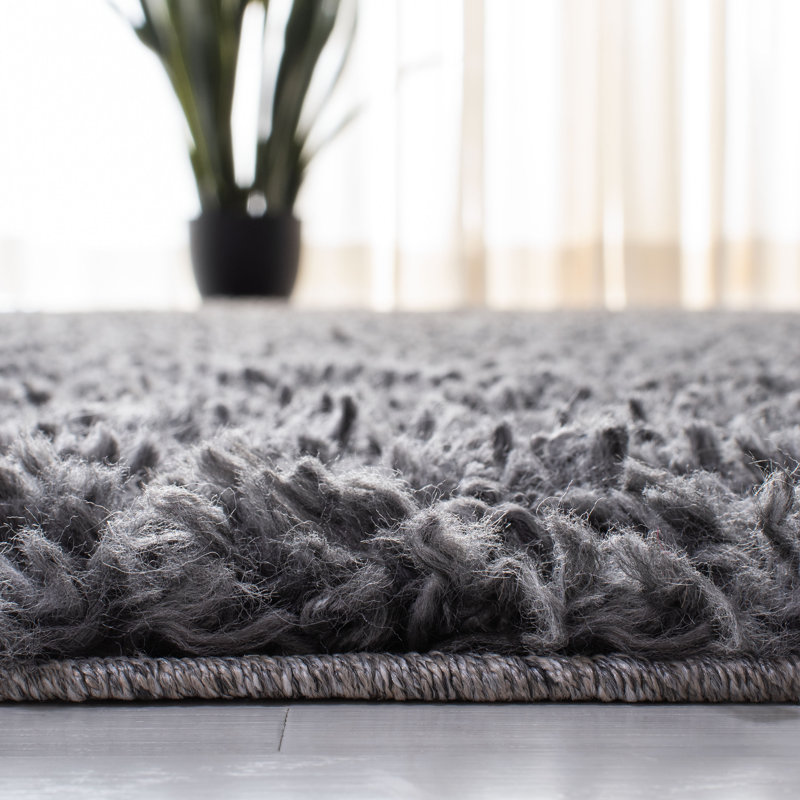 Edgecombe Shag Performance Solid Color Rug, Square 6'7"