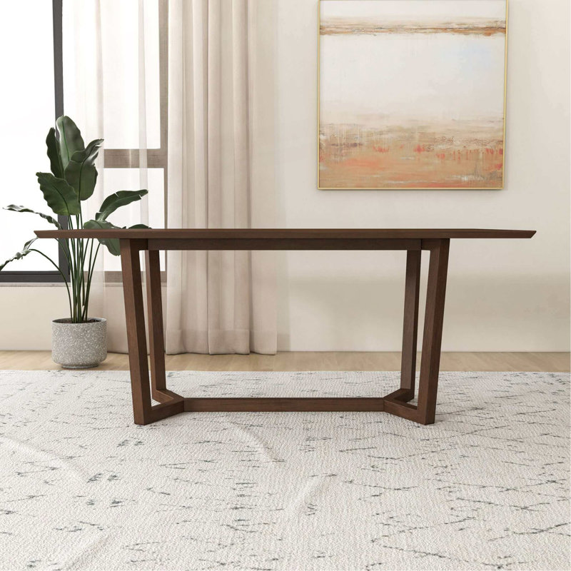 Table de salle à manger en bois massif exquise pour des rassemblements mémorables et des intérieurs élégants