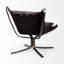 Fauteuil papillon en cuir fleur l 29,5 po Elena