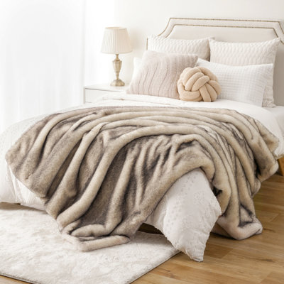 Jeté en fausse fourrure de luxe, grandes couvertures douces et douces en fourrure duveteuse pelucheuse et jetés pour le lit, décoration intérieure, couverture de fourrure très grande taille avec poils longs