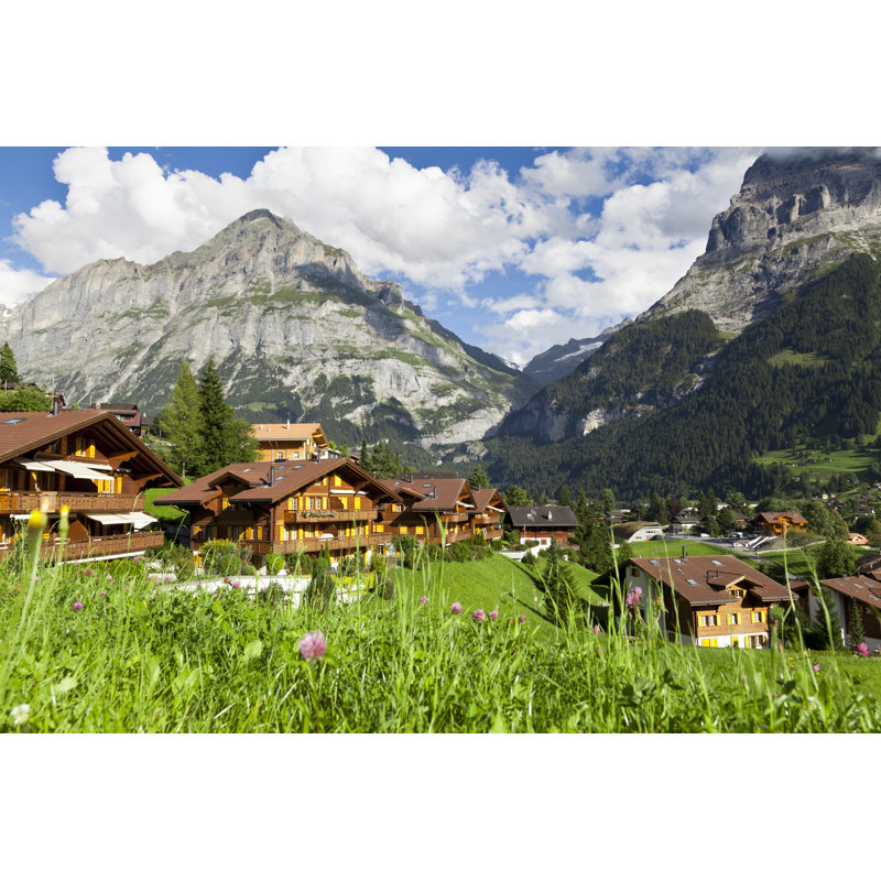 Grindelwald Village, Switzerland by SOMATUSCANI - Wrapped Canvas Print, 30cm H x 46cm W
