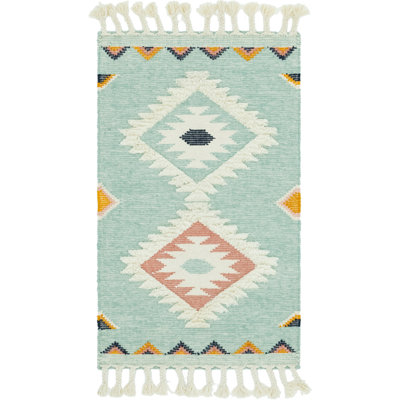 Shriver Performance Wool Geometric Indoor Rug