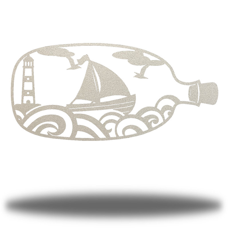 Décoration murale Amartya, H 14 po x l 30 po x P 0,0125 po, Argent