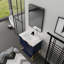 Meuble-lavabo autoportant avec lavabo en résine