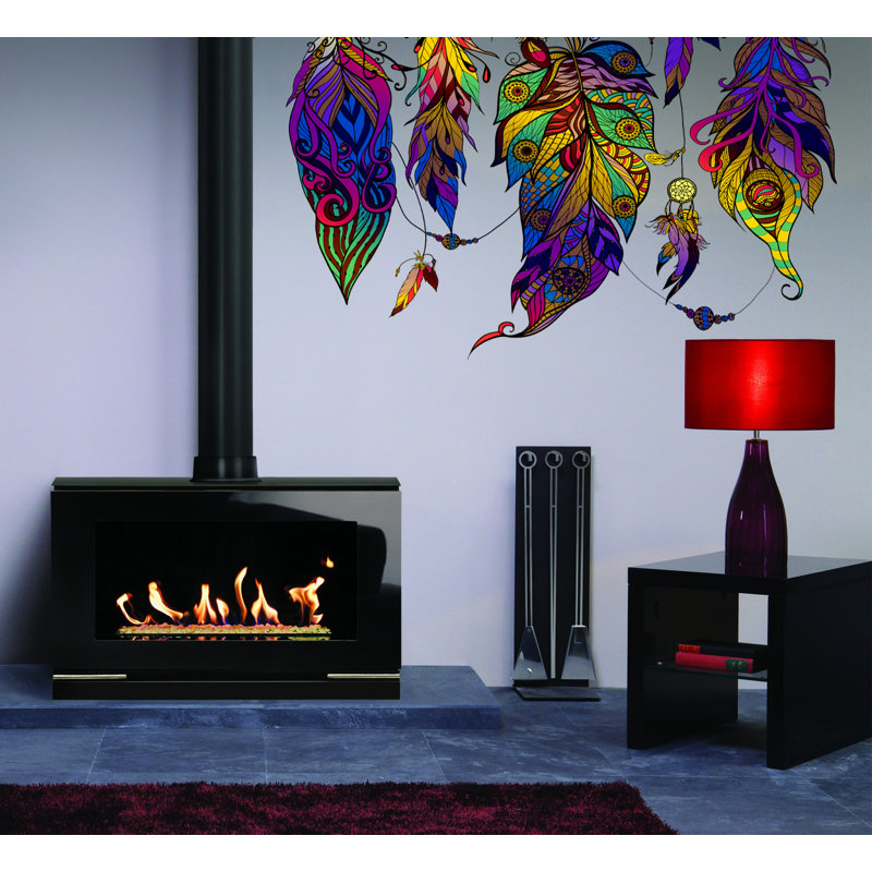 Adhésif décoratif plumes, H 46 po x l 83 po