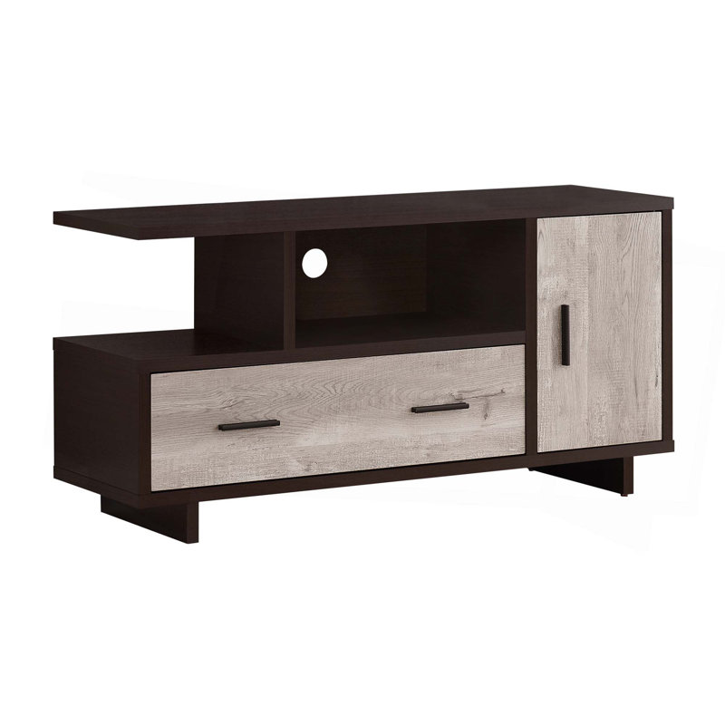48" Console Table Media Entertainment Centre, Storage Cabinet, Drawers, Espresso/Oak