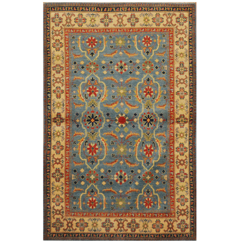 Tapis en laine Kazak fabriqué à la main Tribal